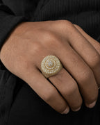 Male model wearing 14K Cake Diamond Ring