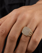 Male model wearing 14K London Square Diamond Ring