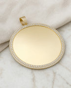 10K Jumbo Round Picture Photo Pendant styled photo