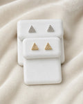 14K Triangle Diamond Earrings styled photo
