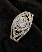 14K Love Cage Diamond Engagement Ring styled photo