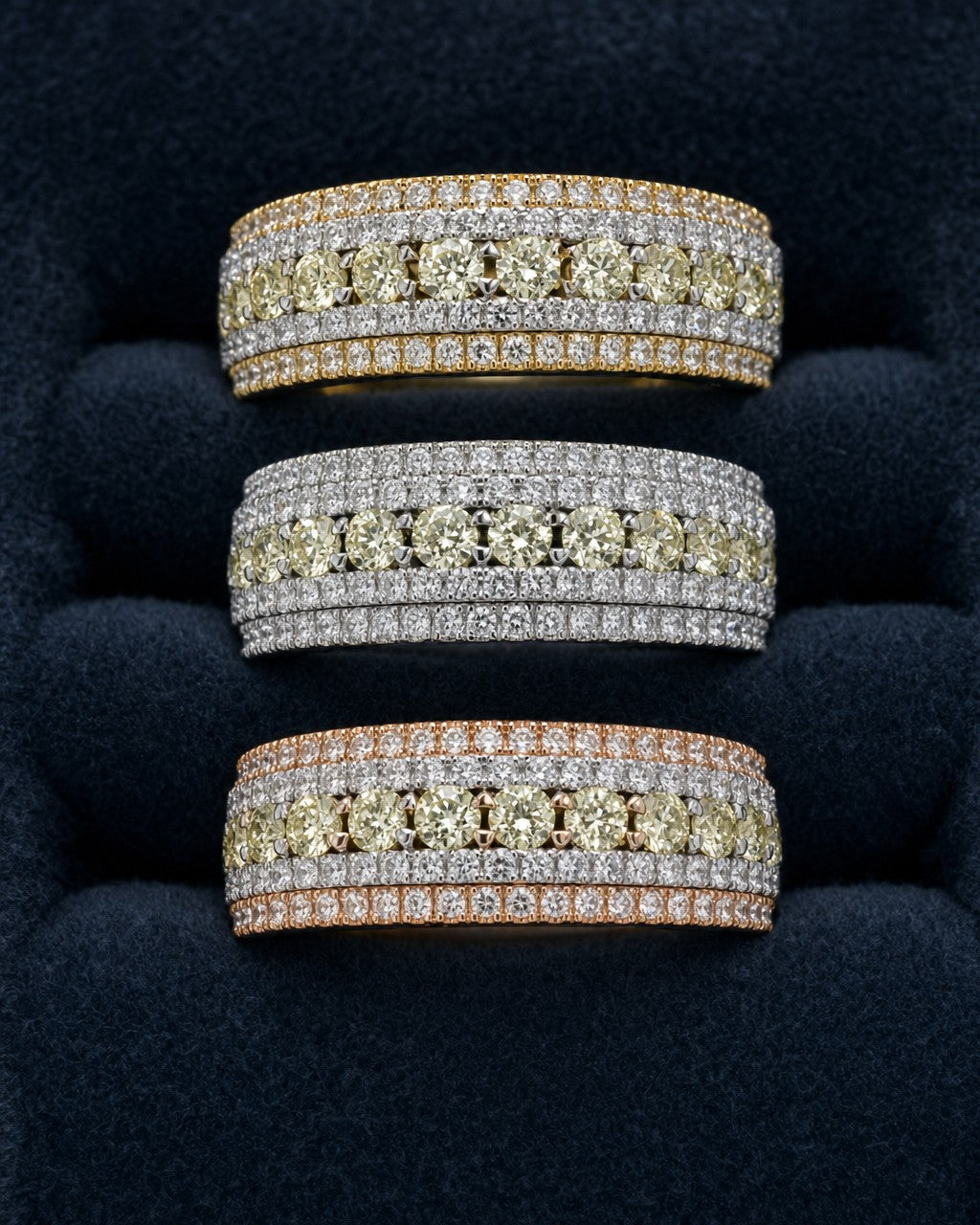 10K Multi-Color Anniversary Diamond Band styled photo