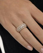 Female model wearing 10K Eternity Diamond Ring