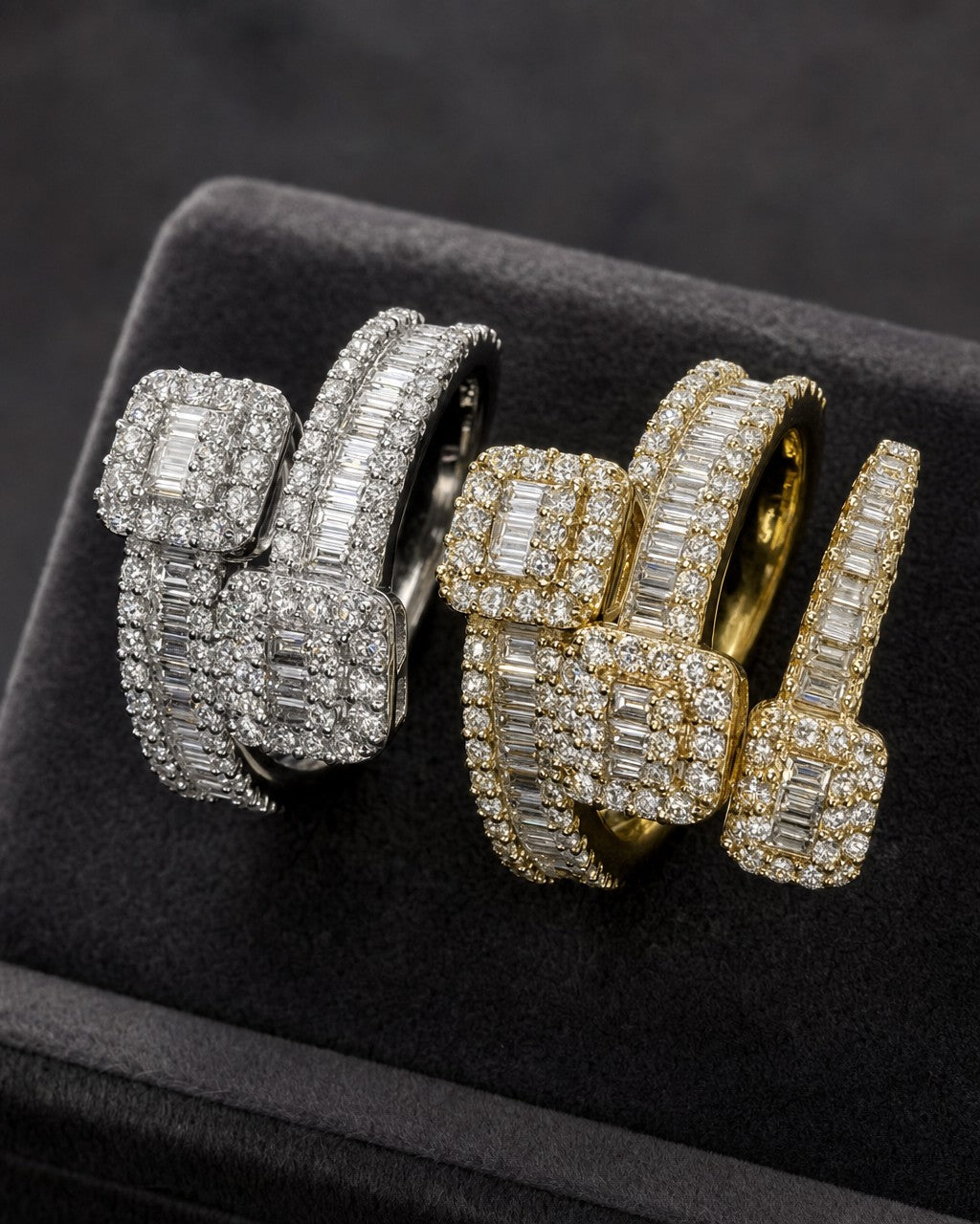 10K Wrap Diamond Baguette Ring styled photo