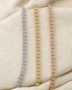 14K 4MM Tennis Bracelet 6.5-8.5" styled photo